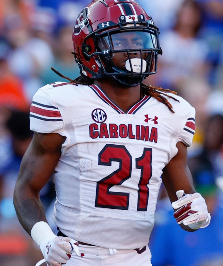  Mens South Carolina Gamecocks #21 JuJu McDowell White College Football Game Jersey 