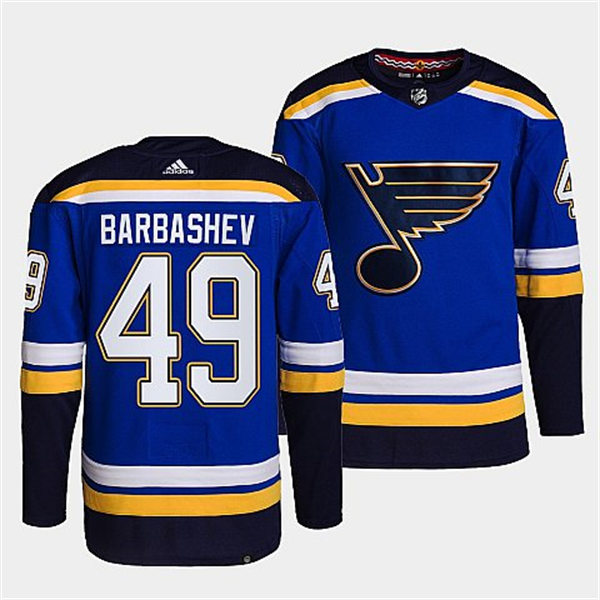  Mens St. Louis Blues #49 Ivan Barbashev Home Blue Player Jersey 
