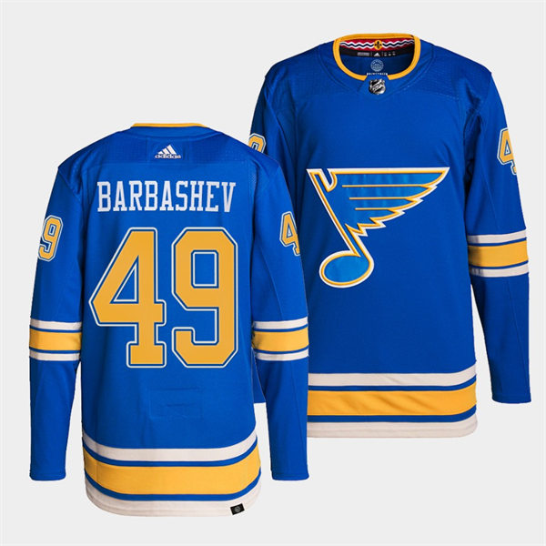 Mens St. Louis Blues #49 Ivan Barbashev Light Blue Alternate Player Jersey 