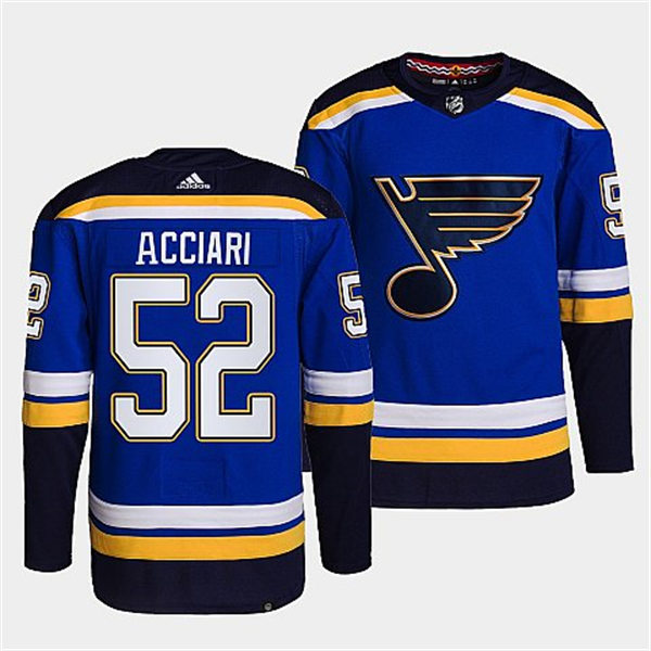  Mens St. Louis Blues #52 Noel Acciari Home Blue Player Jersey 
