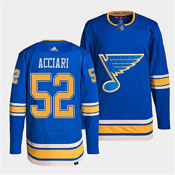  Mens St. Louis Blues #52 Noel Acciari Light Blue Alternate Player Jersey 