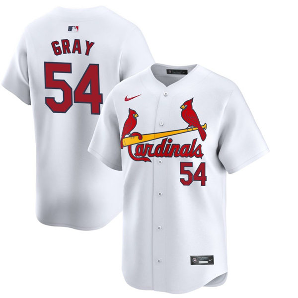  Mens St. Louis Cardinals #54 Sonny Gray Nike White Home Limited Jersey 