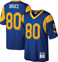  Mens St. Louis Rams #80 Isaac Bruce Mitchell & Ness Royal 1999 Legacy Throwback Jersey 