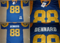  Mens St. Louis Rams #88 Preston Dennard Light Blue Mitchell & Ness Stitched Throwback Jersey 