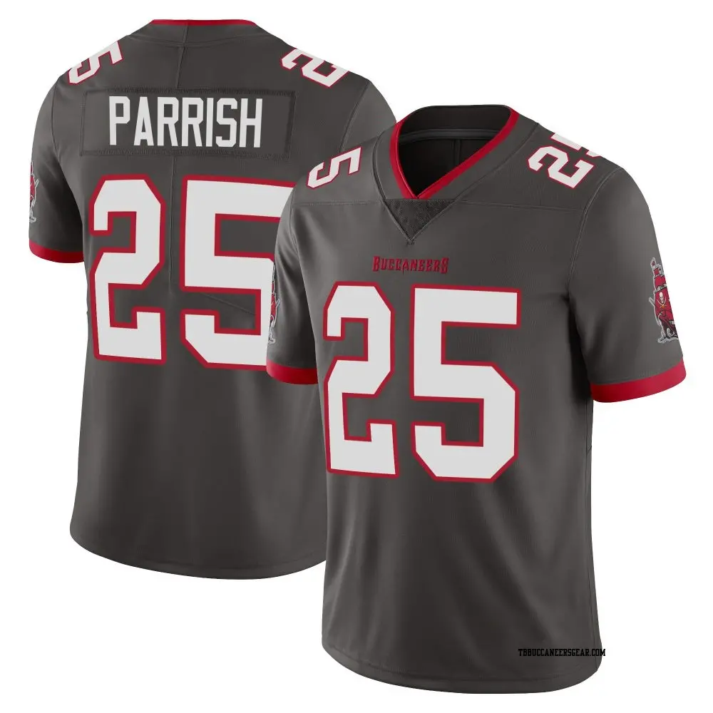  Mens Tampa Bay Buccaneers #25 Jacob Parrish Nike Pewter Alternate F.U.S.E. Vapor Limited Player Jersey 