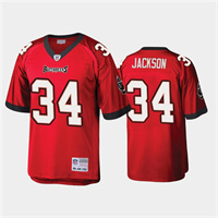  Mens Tampa Bay Buccaneers #34 Dexter Jackson Red Mitchell & Ness Throwback Football Jersey 