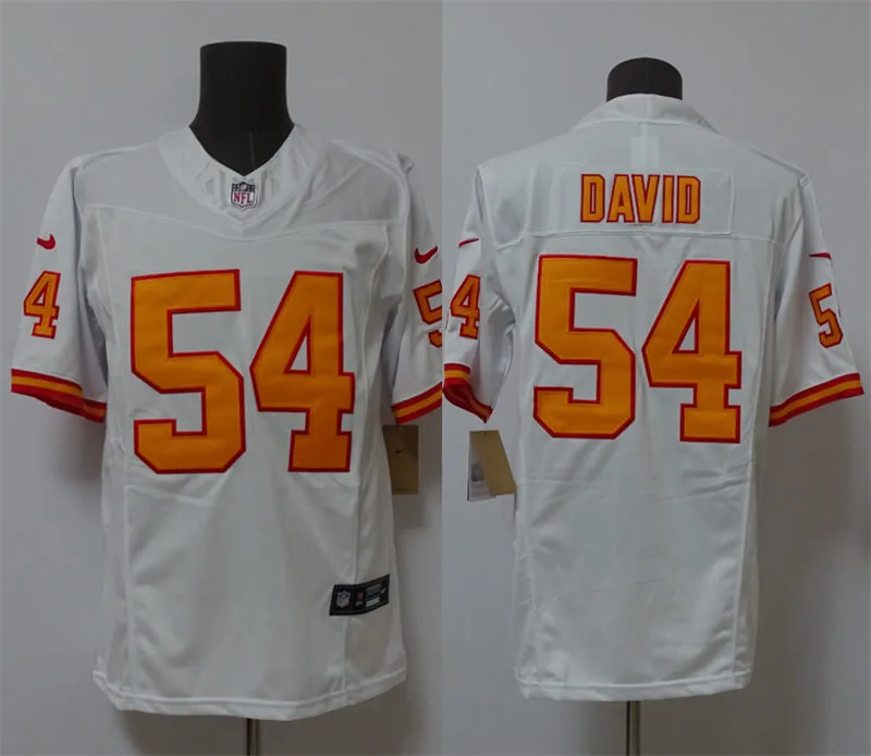 Mens Tampa Bay Buccaneers #54 Lavonte David Nike White 50th Season F.U.S.E. Limite Jersey 