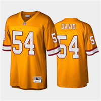  Mens Tampa Bay Buccaneers #54 Lavonte David Orange Mitchell & Ness Throwback Football Jersey 