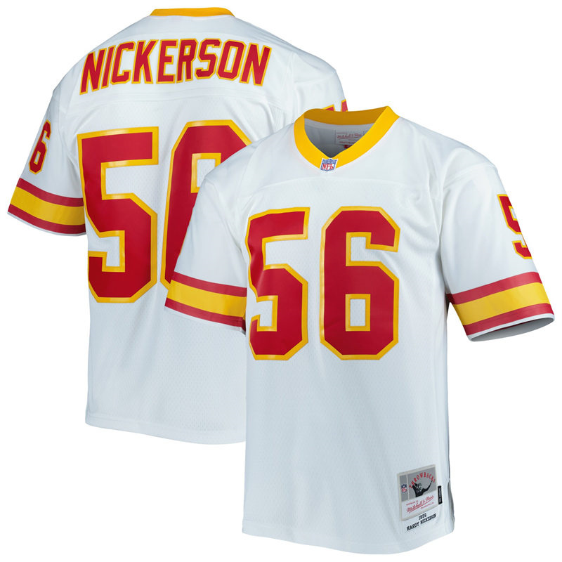  Mens Tampa Bay Buccaneers #56 Hardy Nickerson White Mitchell & Ness 1996 Legacy Throwback Jersey 