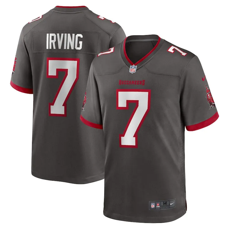  Mens Tampa Bay Buccaneers #7 Bucky Irving Nike Pewter Alternate F.U.S.E. Vapor Limited Player Jersey 