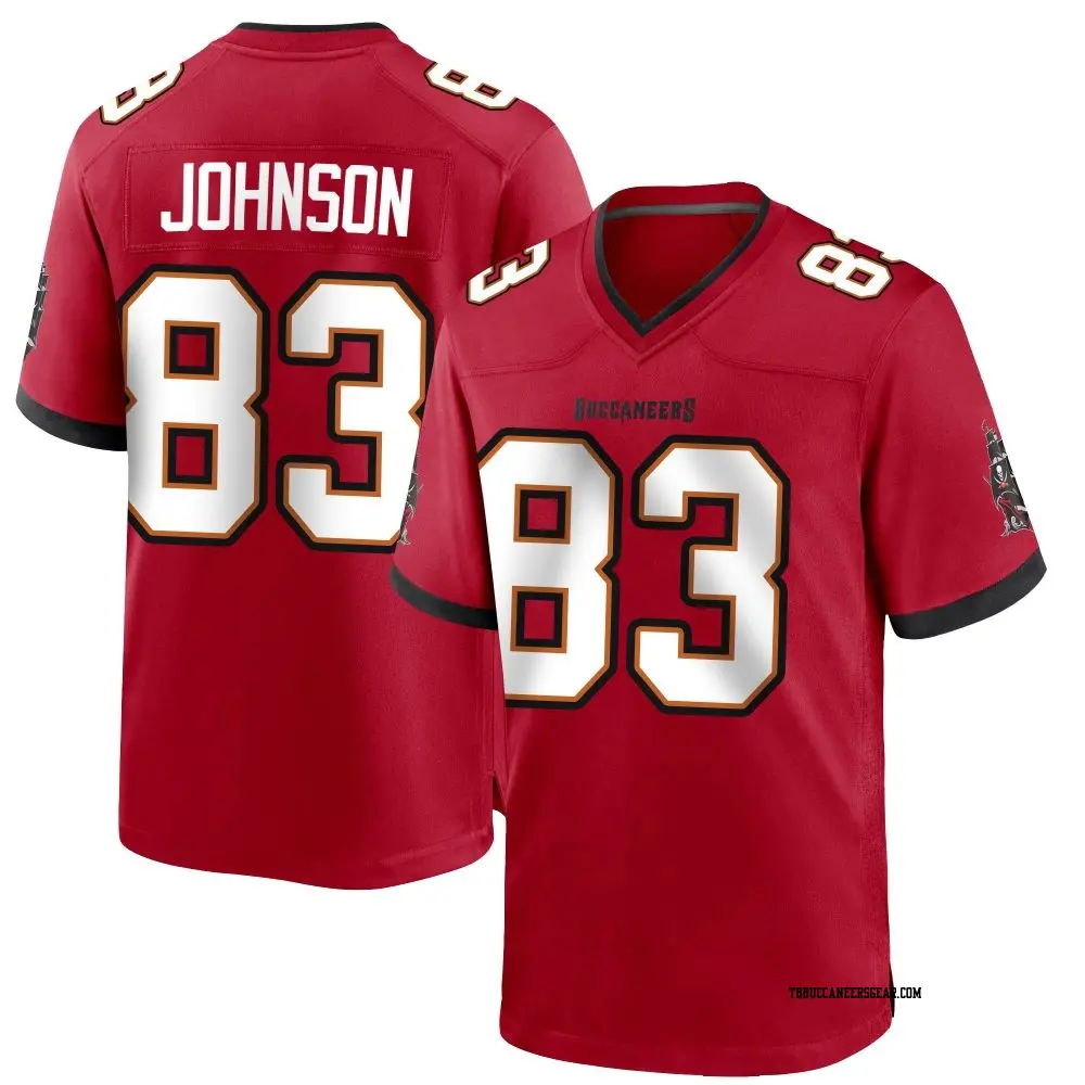  Mens Tampa Bay Buccaneers #83 Tez Johnson Nike Home Red F.U.S.E. Vapor Limited Player Jersey 