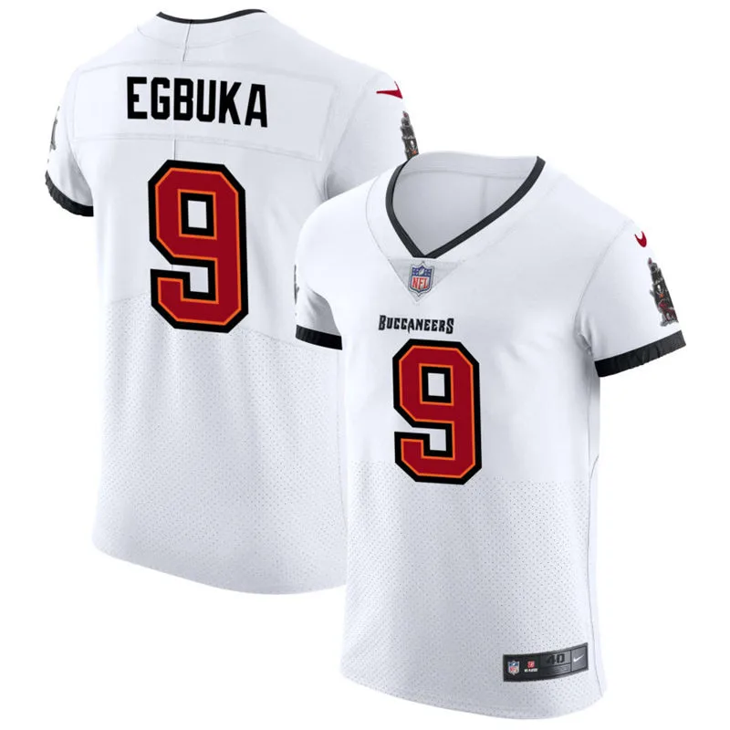  Mens Tampa Bay Buccaneers #9 Emeka Egbuka Nike Away White F.U.S.E. Vapor Limited Player Jersey 