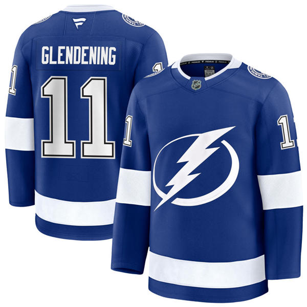  Mens Tampa Bay Lightning #11 Luke Glendening Fanatics Home Blue Premium Player Jersey 