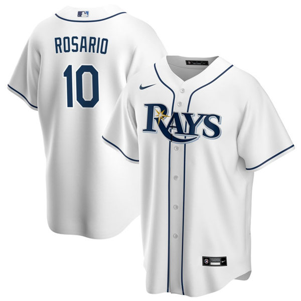  Mens Tampa Bay Rays #10 Amed Rosario Nike White Home Limited Jersey 
