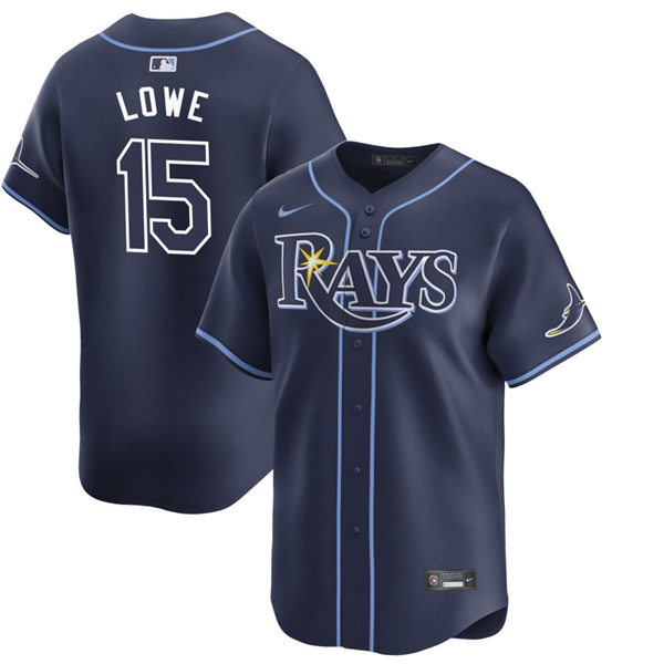 Mens Tampa Bay Rays #15 Josh Lowe Nike Navy Alternate Limited Jersey 