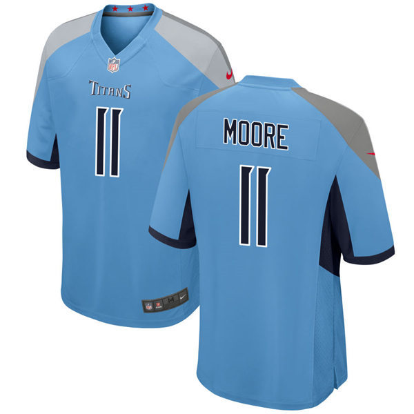  Mens Tennessee Titans #11 Chris Moore Nike Light Blue Alternate Vapor Untouchable Limited Jersey 