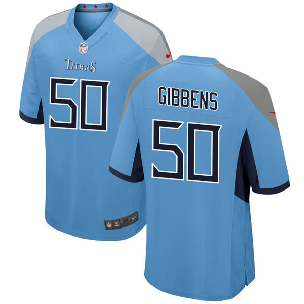  Mens Tennessee Titans #50 Jack Gibbens Nike Light Blue Alternate Vapor Untouchable Limited Jersey 