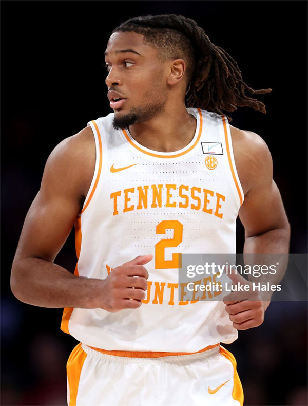  Mens Tennessee Volunteers #2 Chaz Lanier Nike 2024-25 White College Basketball Game Jersey 