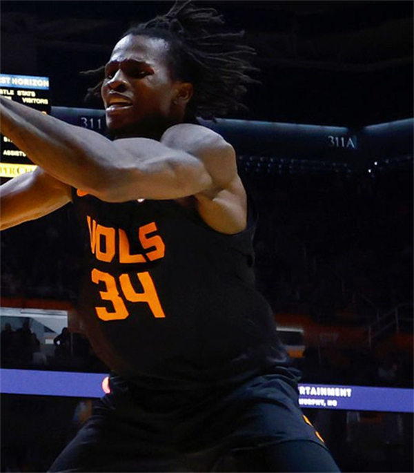  Mens Tennessee Volunteers #34 Felix Okpara Nike 2024-25 Black College Basketball Game Jersey 