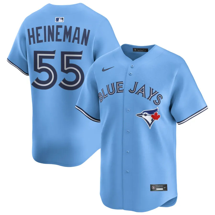  Mens Toronto Blue Jays #55 Tyler Heineman Nike Powder Blue Alternate Limited Player Jersey 