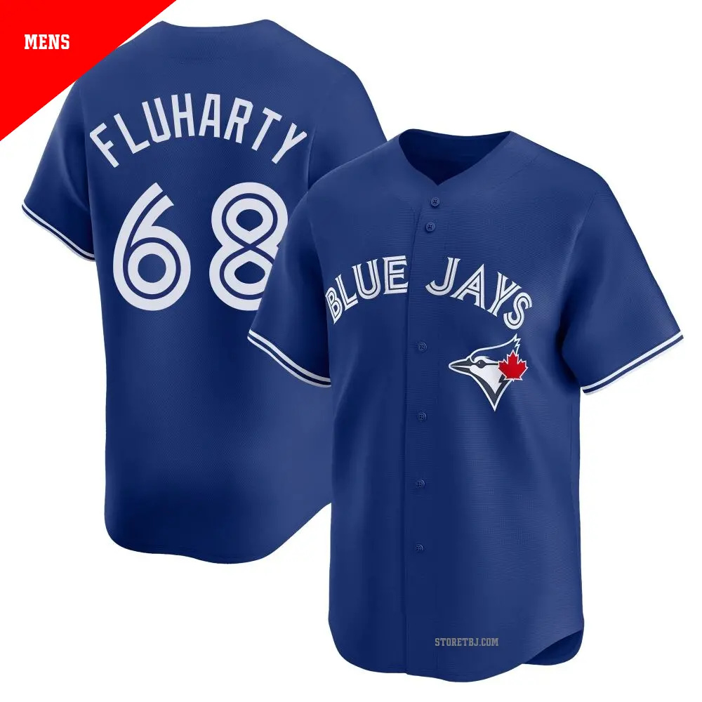  Mens Toronto Blue Jays #68 Mason Fluharty Nike Royal Alternate Limited Player Jersey 