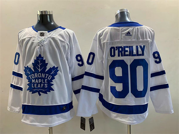  Mens Toronto Maple Leafs #90 Ryan O'Reilly Away White Player Jersey 