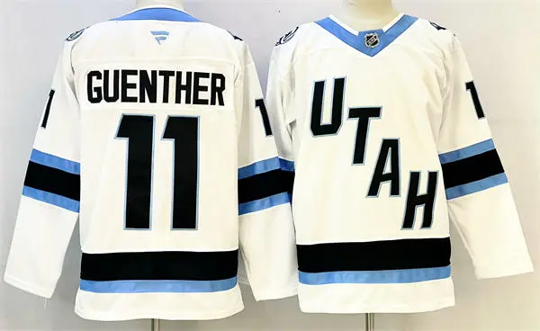  Mens Utah Mammoth #11 Dylan Guenther Fanatics 2025 Away White Player Jersey 