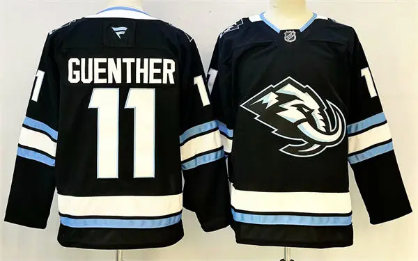  Mens Utah Mammoth #11 Dylan Guenther Fanatics 2025 Home Black Player Jersey 