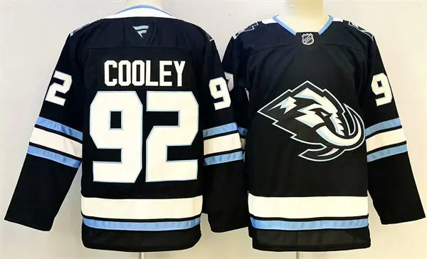  Mens Utah Mammoth #92 Logan Cooley Fanatics 2025 Home Black Player Jersey 