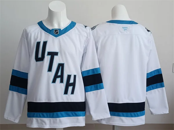  Mens Utah Mammoth Blank Fanatics 2025 Away White Team Jersey 