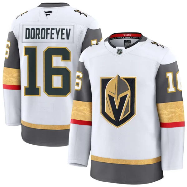  Mens Vegas Golden Knights #16 Pavel Dorofeyev Fanatics Away White Player Jersey 