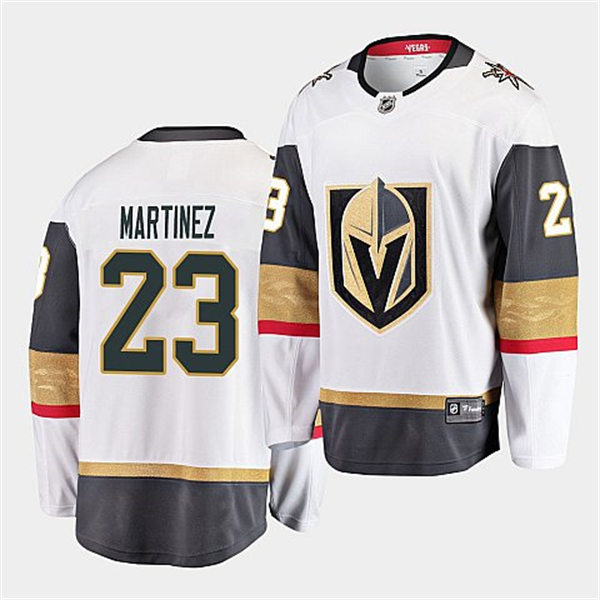  Mens Vegas Golden Knights #23 Alec Martinez White Away Authentic Primegreen Jersey 