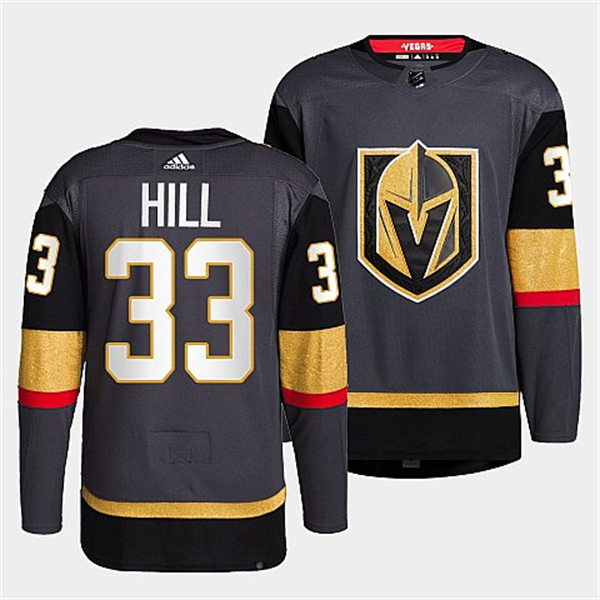  Mens Vegas Golden Knights #33 Adin Hill Black Home Authentic Primegreen Jersey 