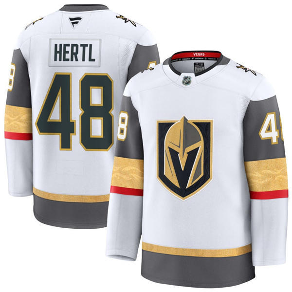  Mens Vegas Golden Knights #48 Tomas Hertl Fanatics Away White Player Jersey 