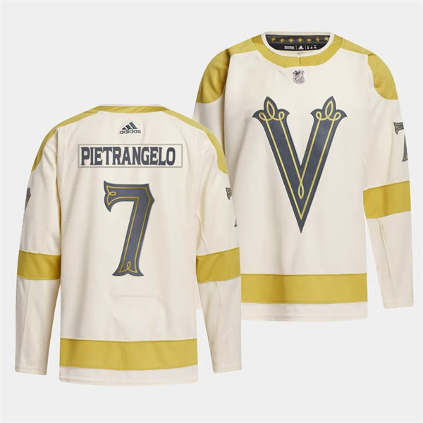  Mens Vegas Golden Knights #7 Alex Pietrangelo Cream 2024 NHL Winter Classic Primegreen Jersey 