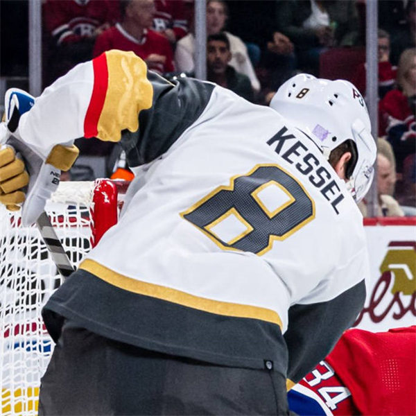  Mens Vegas Golden Knights #8 Phil Kessel White Away Authentic Primegreen Jersey 