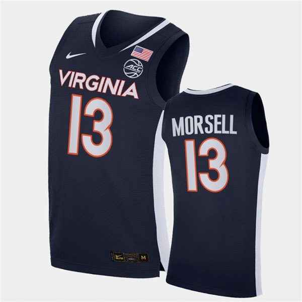  Mens Virginia Cavaliers #13 Casey Morsell Nike 2020 Navy Unity Road College Basketball Game Jersey