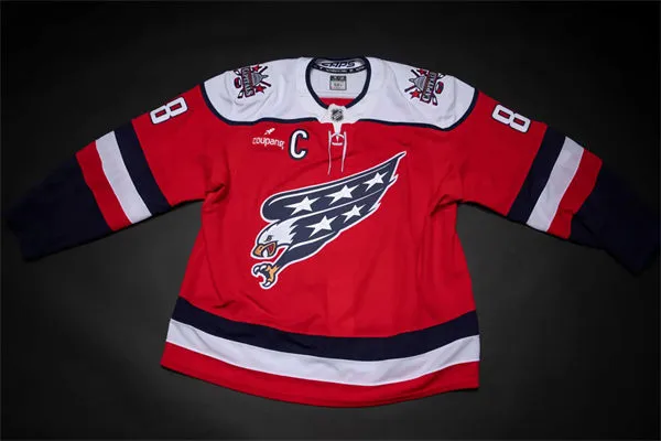  Mens Washington Capitals #8 Alex Ovechkin Red Screaming Eagle Third Jersey 