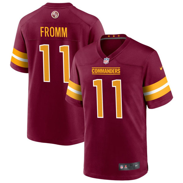  Mens Washington Commanders #11 Jake Fromm Burgundy Team Color Vapor Limited Jersey 
