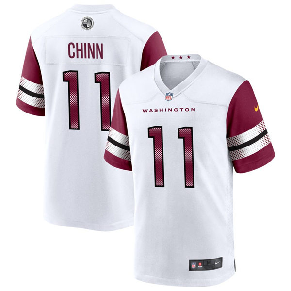  Mens Washington Commanders #11 Jeremy Chinn Nike White Away Vapor Limited Jersey 