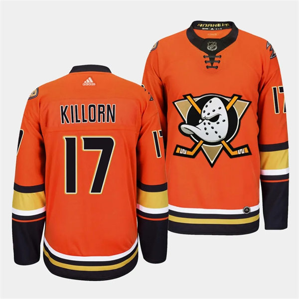  Mens Youth Anaheim Ducks #17  Alex Killorn Orange Alternate Jersey 