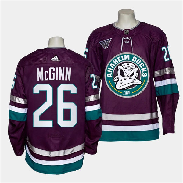  Mens Youth Anaheim Ducks #26 Brock McGinn 2023-24 Purple Alternate 30th Anniversary Jersey  