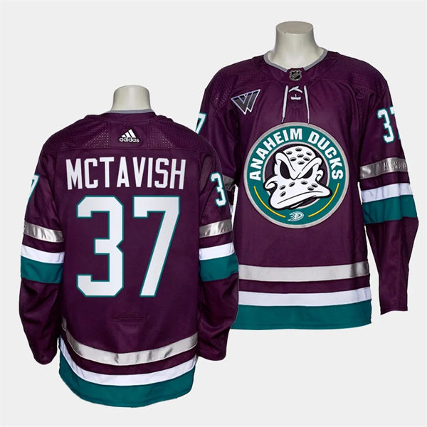  Mens Youth Anaheim Ducks #37 Mason McTavish 2023-24 Purple Alternate 30th Anniversary Jersey  