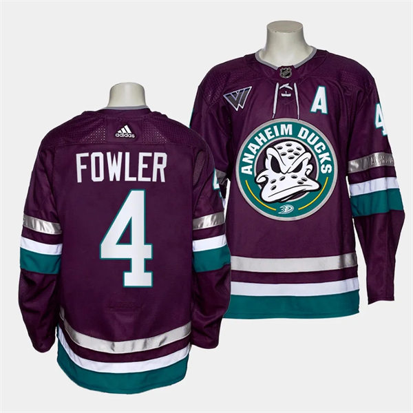  Mens Youth Anaheim Ducks #4 Cam Fowler 2023-24 Purple Alternate 30th Anniversary Jersey  