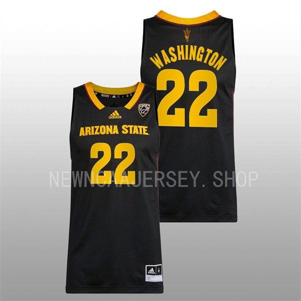  Mens Youth Arizona State Sun Devils #22 Warren Washington Nike Black 2022-23 Swingman College Basketball Game Jersey 