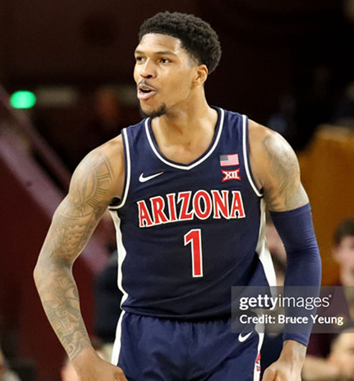  Mens Youth Arizona Wildcats #1 Caleb Love Navy Retro College Basketball Game Jersey 