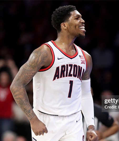  Mens Youth Arizona Wildcats #1 Caleb Love White College Basketball Game Jersey 