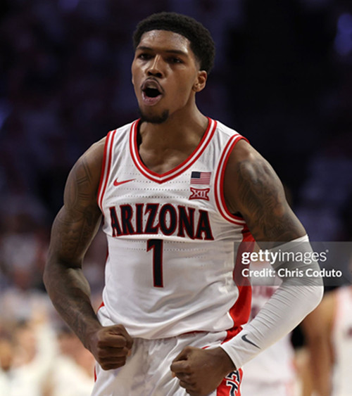  Mens Youth Arizona Wildcats #1 Caleb Love White Retro College Basketball Game Jersey 