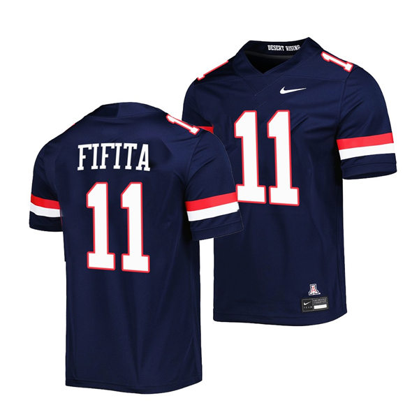  Mens Youth Arizona Wildcats #11 Noah Fifita Nike 2022 College Football Game Jersey Navy 