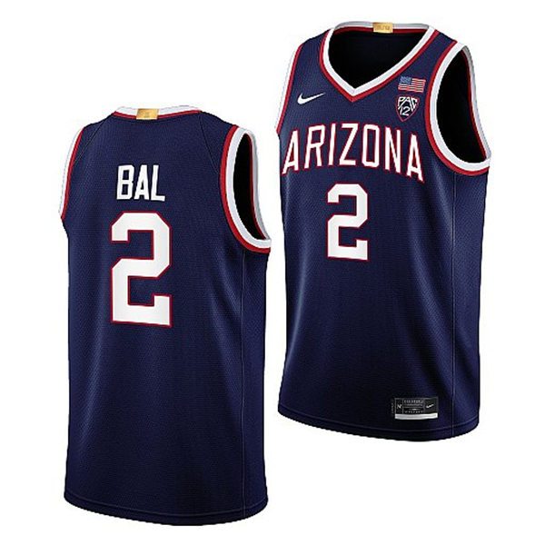  Mens Youth Arizona Wildcats #2 Adama Bal Nike Navy 2022-23 College Basketball Game Jersey 